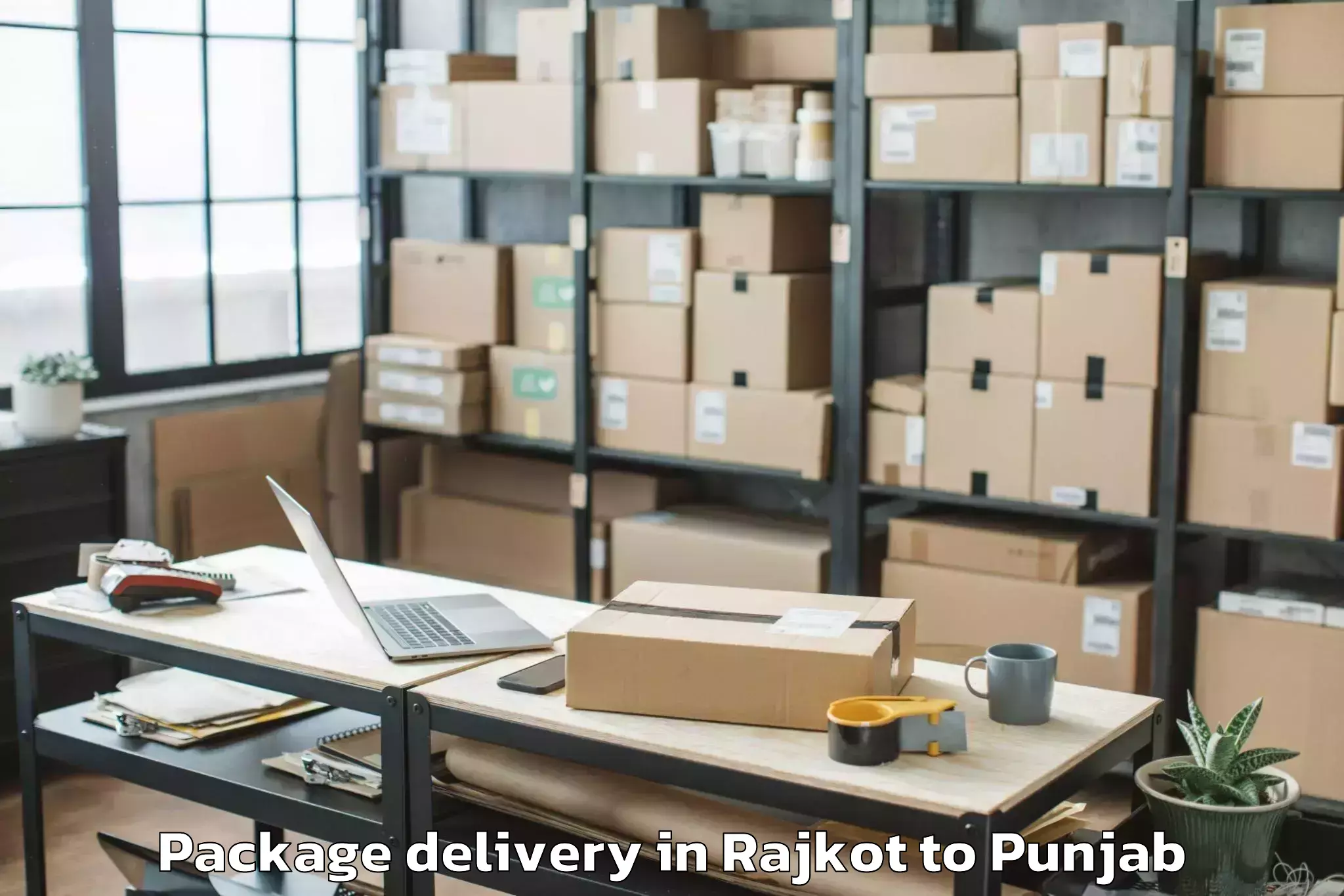 Trusted Rajkot to Guru Kashi University Talwandi Package Delivery